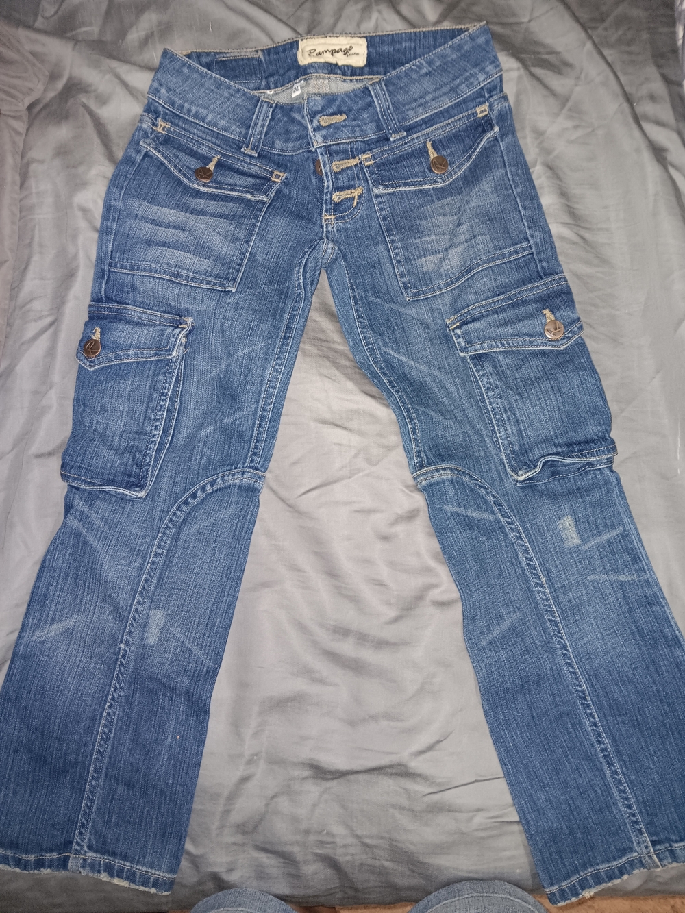 Rampage Blue  Cargo Capri